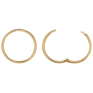 9ct Yellow Gold 14mm Plain Hinged Sleepers