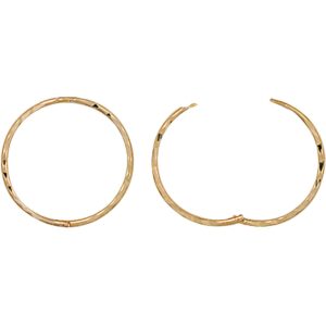 9ct Yellow Gold 16mm D/c Hinged Sleepers