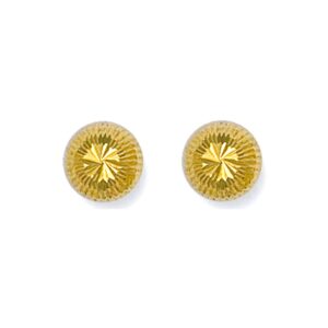 9ct Yellow Gold 8mm D/c Studs