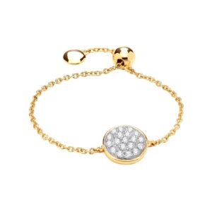 9ct Yellow Gold Adjustable 0.10ct Diamond Ring