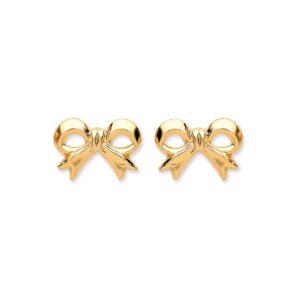 9ct Yellow Gold Bow Studs