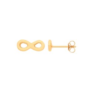 9ct Yellow Gold Infinity Studs
