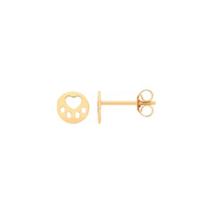9ct Yellow Gold Paw Studs