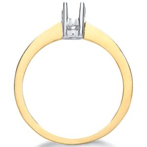 9ct Yellow Gold Ring Mount 0.10-0.15ct