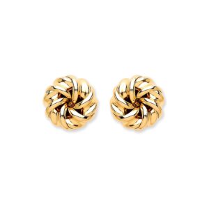 9ct Yellow Gold Tight Knot Studs
