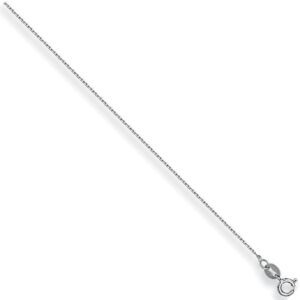 White Gold 0.8mm Diamond Cut Trace Chain