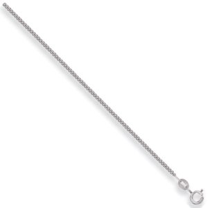White Gold 1.5mm Traditional Classic Curb Chain