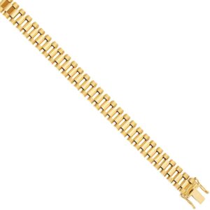 Yellow Gold 10mm Fancy Link Baby Bracelet