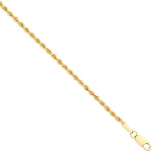 Yellow Gold 2.0mm Hollow Rope Chain