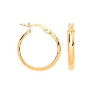 Yellow Gold 20mm Hoop Earrings