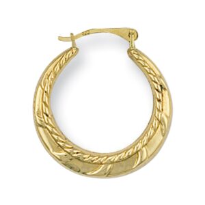 Yellow Gold 21mm Fancy Creoles