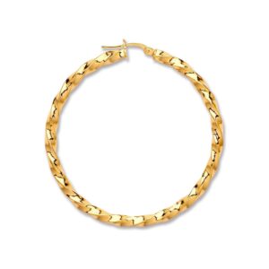 Yellow Gold 46mm Twist Hoop