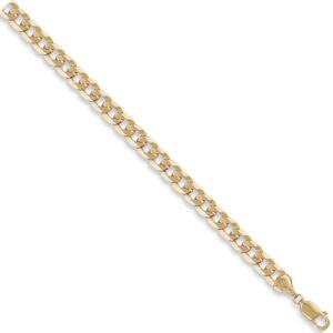 Yellow Gold 7.4mm Flat Curb Chain