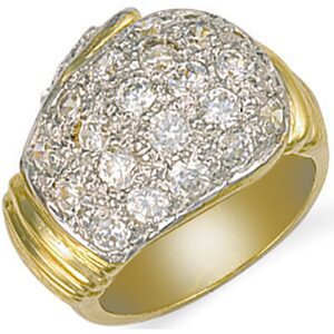 Yellow Gold Cubic Zirconia Boxing Glove Ring