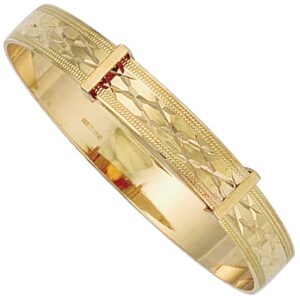 Yellow Gold D/c Baby Slave Bangle