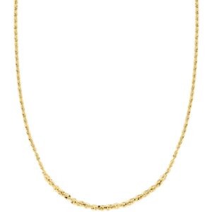 Yellow Gold Graduated Loose Rope 18" Necklace