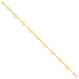 Yellow Gold Hearts Ladies Bracelet