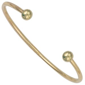 Yellow Gold Ladies 2.5mm Solid Torque Bangle