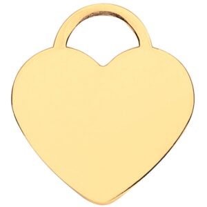 Yellow Gold Plain Heart Pendant