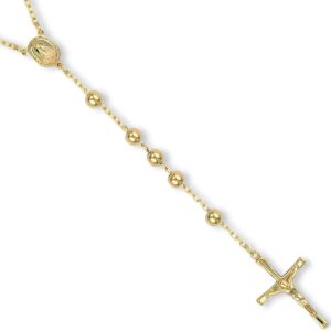 Yellow Gold Rosarery Beads 28" (71cm)