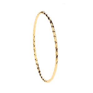 Yellow Gold Round 2.5mm Twist Bangle