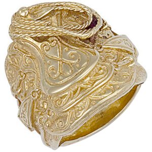 Yellow Gold Saddle Ring