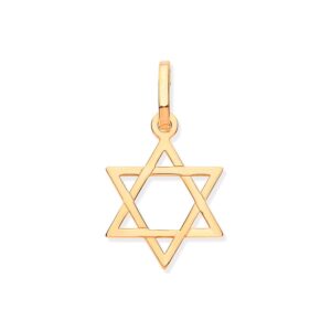 Yellow Gold Star Of David Pendant