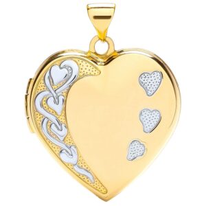Yellow/white Heart Shaped Family Locket
